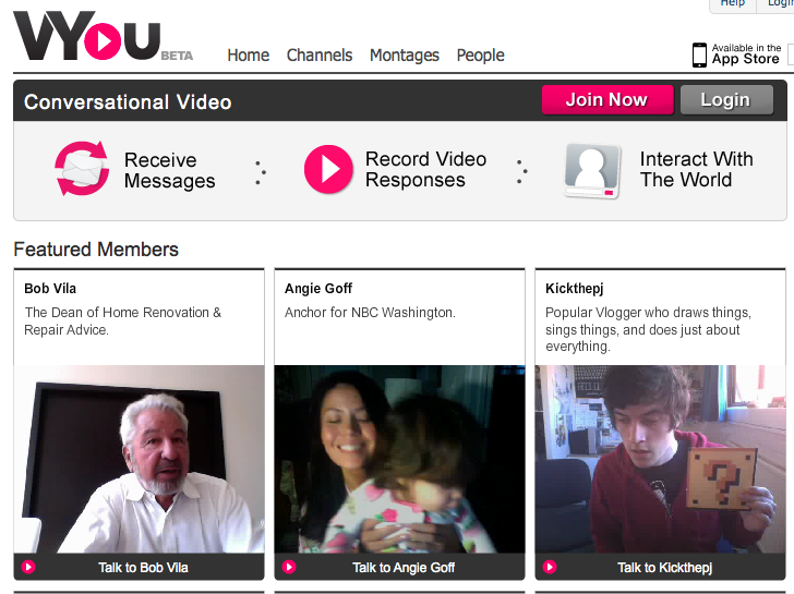 Discovered VYou, a new video social media today